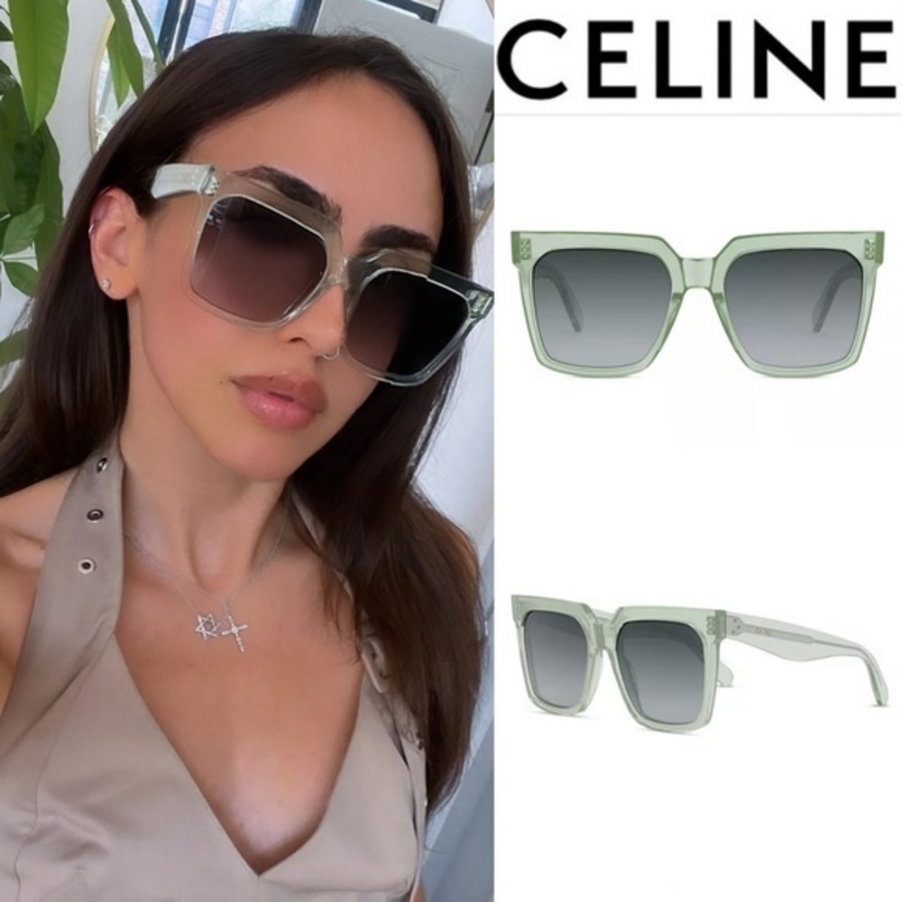 CELINE Bold 3 Dots Geometric Sunglasses, 55mm NWT